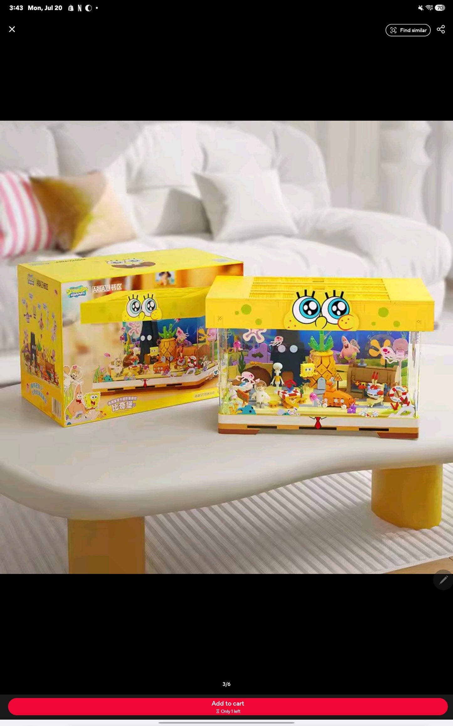 Spongebob box display ( with Led lights)