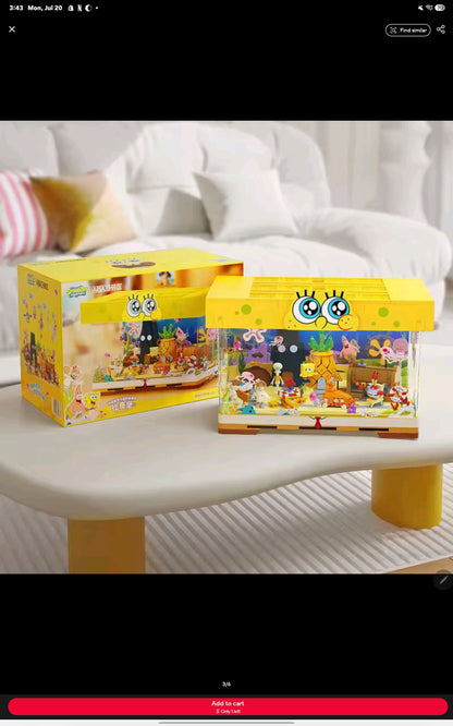 Spongebob box display ( with Led lights)